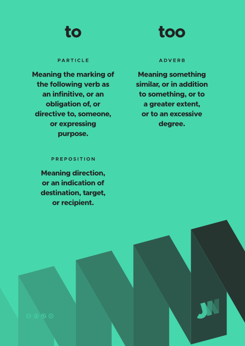 Using Too To Relate To / too « Grammar « Anaarkei « JarickWorks